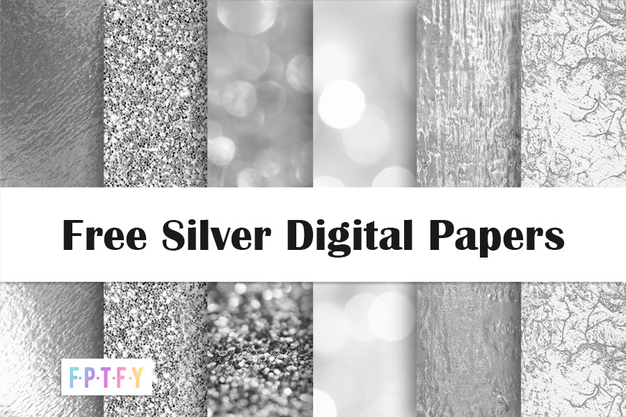 6 Free Silver Digital Papers