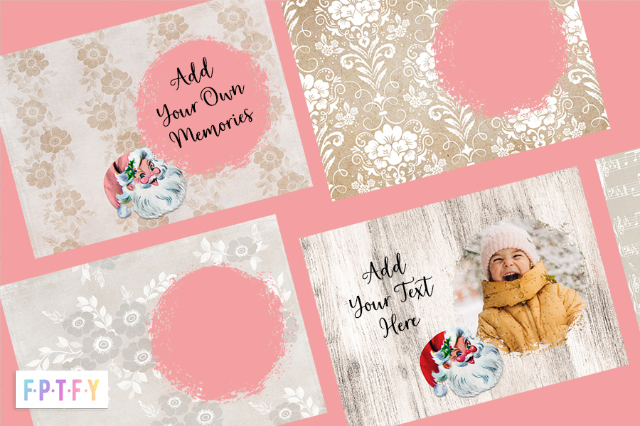 Rustic Christmas Santa Photo Templates