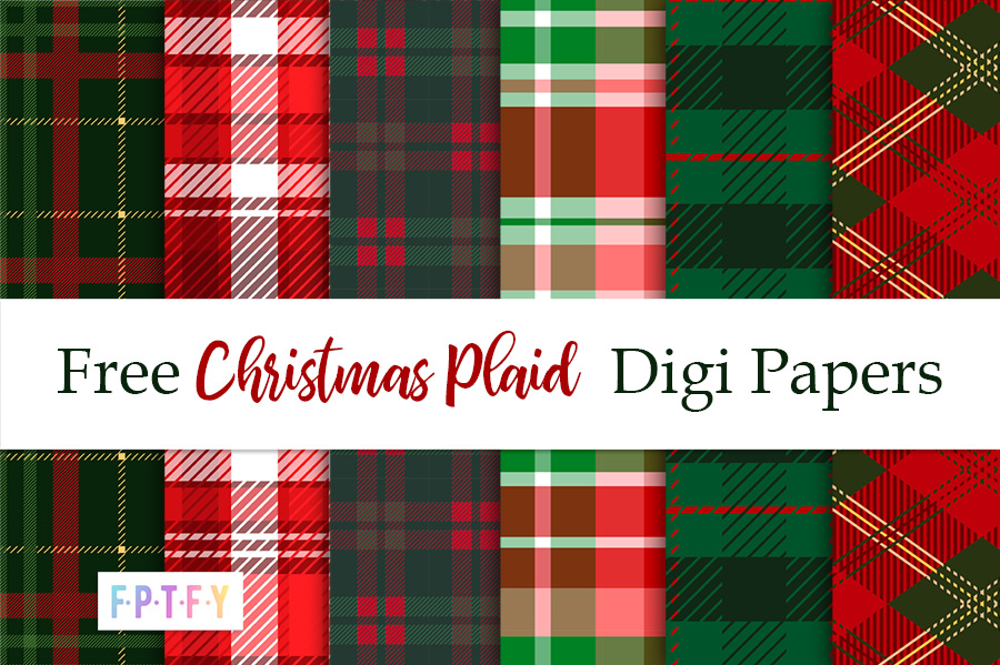 Free Christmas Plaid Digital Papers