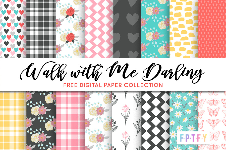 FREE Walk With Me Darling Digital Paper