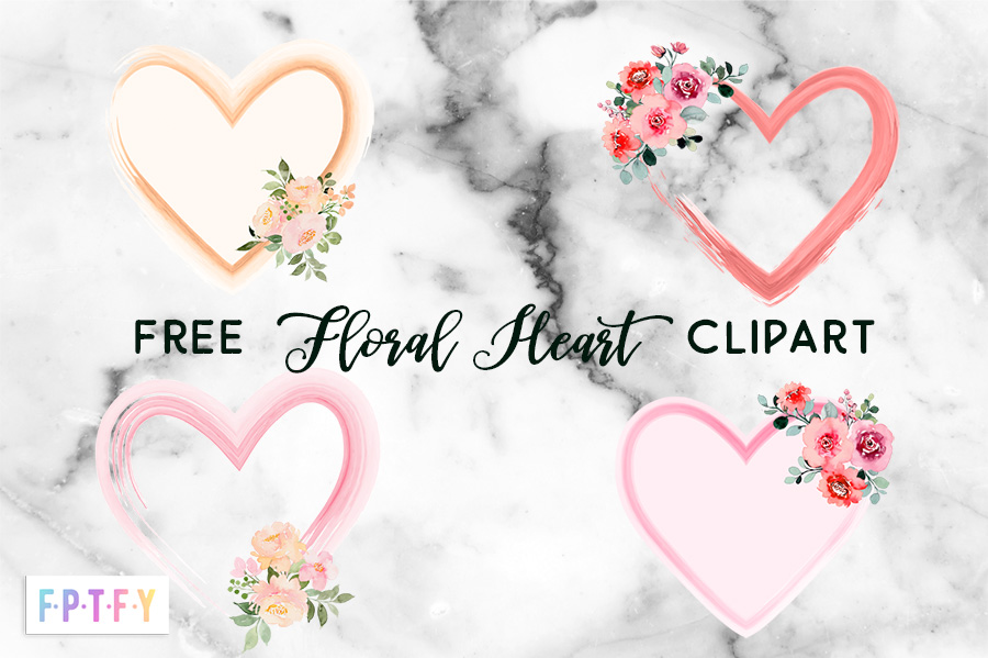 Free Floral Heart Clipart