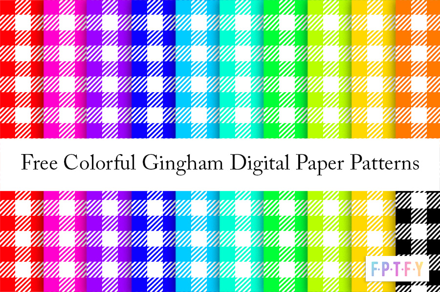 Free Colorful Gingham Digital Papers