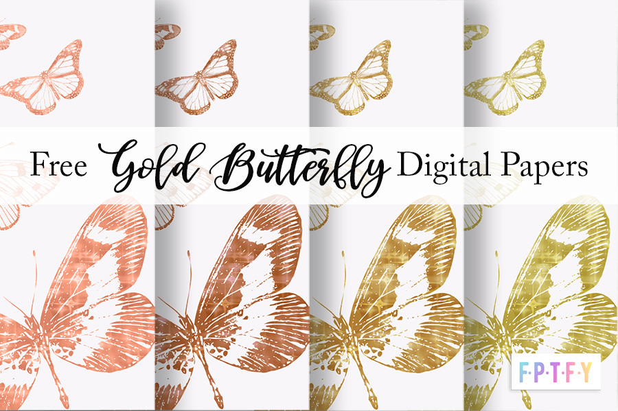 Free_Gold_Butterfly_Digital_Papers