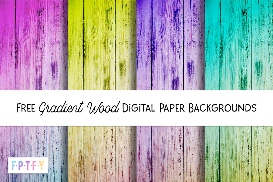 Free Gradient Wood Digital Paper Backgrounds