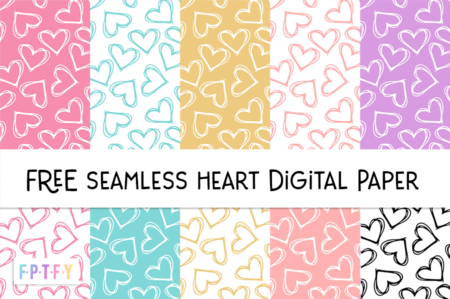 Free Seamless Heart Digital Paper