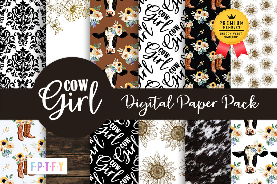 Cowgirl Digital Paper