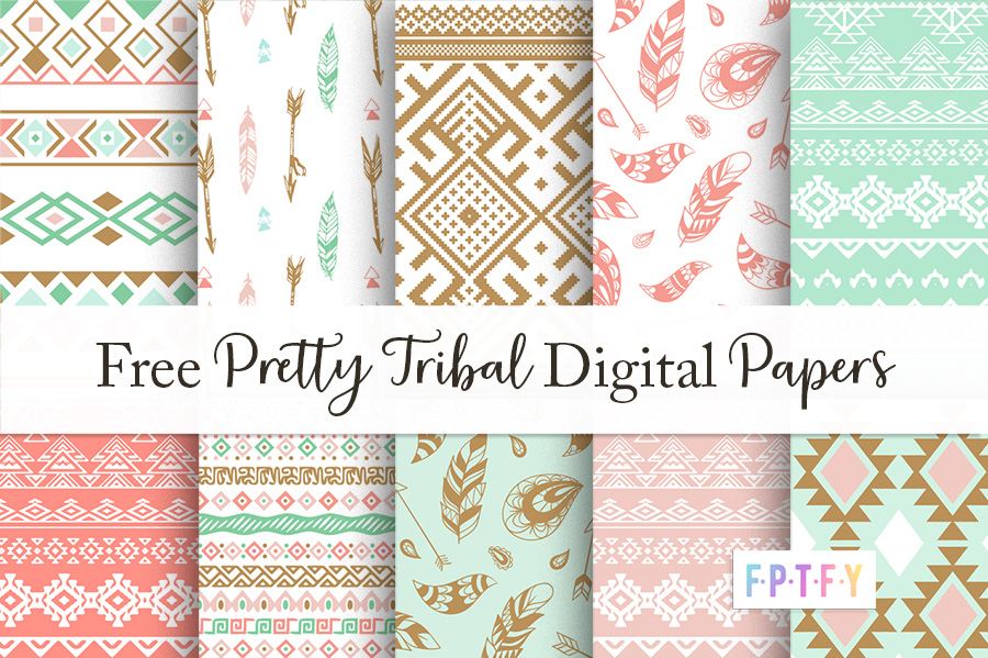 Free Pretty Tribal Digital Paper