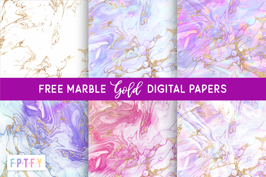 Free Marble Gold Digital Papers