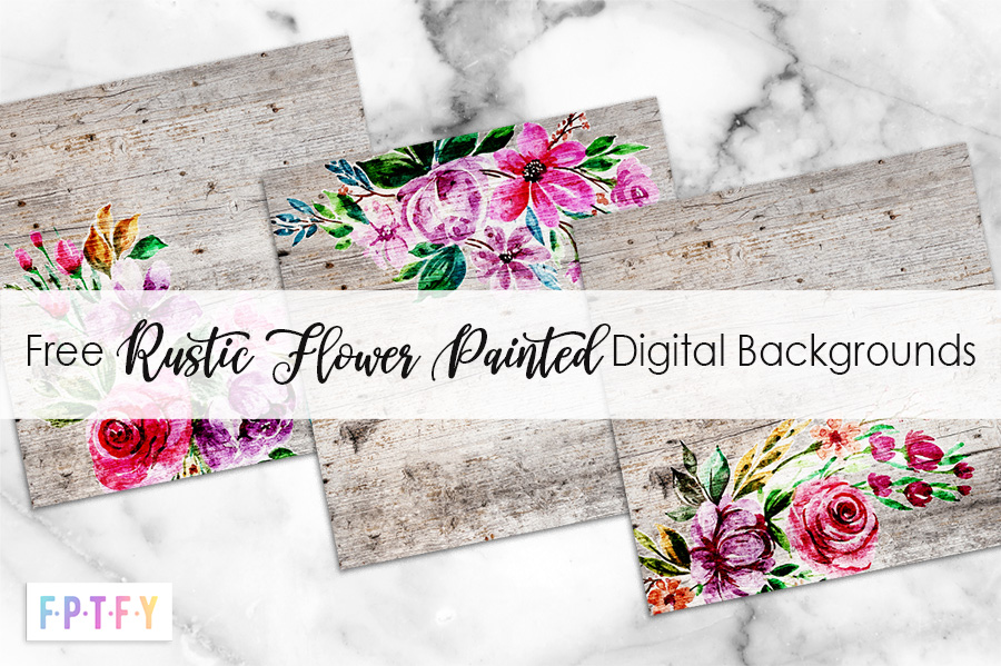 Free Rustic Painted Digital Backgrounds