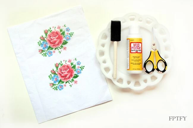 vintage inspired floral plate by FPTFY_2