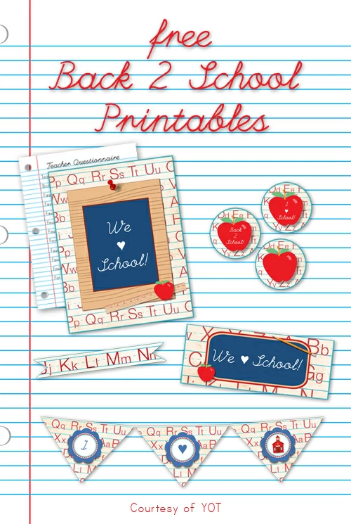 Back to school printable colletion by FPTFY