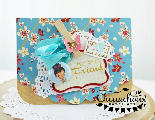 dear friend card pinback