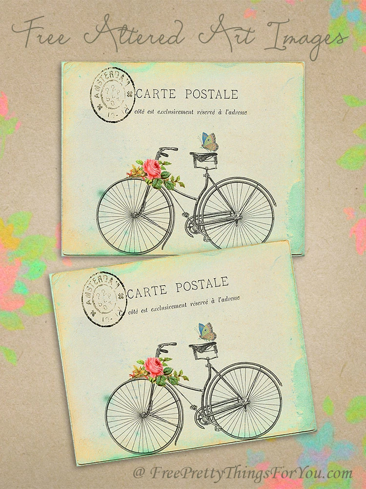 Free Graphics: Altered art Postcard Free Graphics: Altered art Postcard