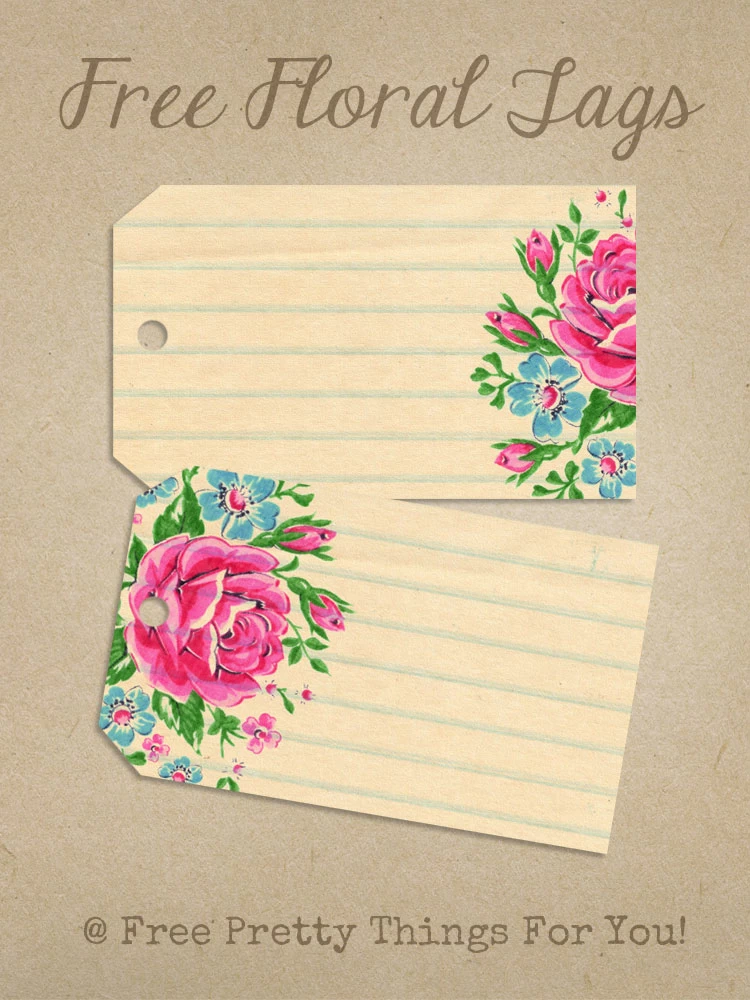 Printable Labels: Pretty Floral Tags