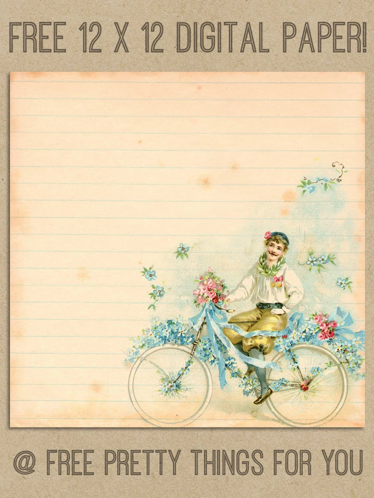 scrapbook_Free_digital_Paper_vitbage_bicycle_1