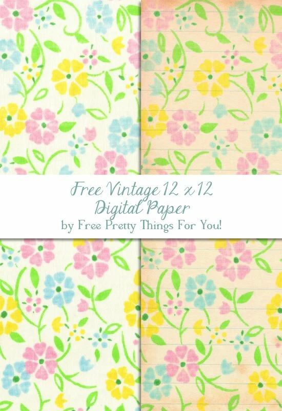 Free_digital_scrapbooking_paper_vintage_sheets_pretty_PFTFY_1