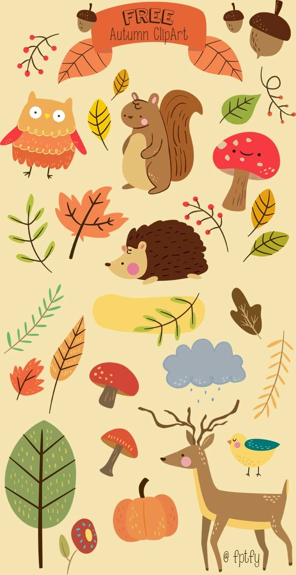 free-cute-animal-autumn-clipart-fptfy-a
