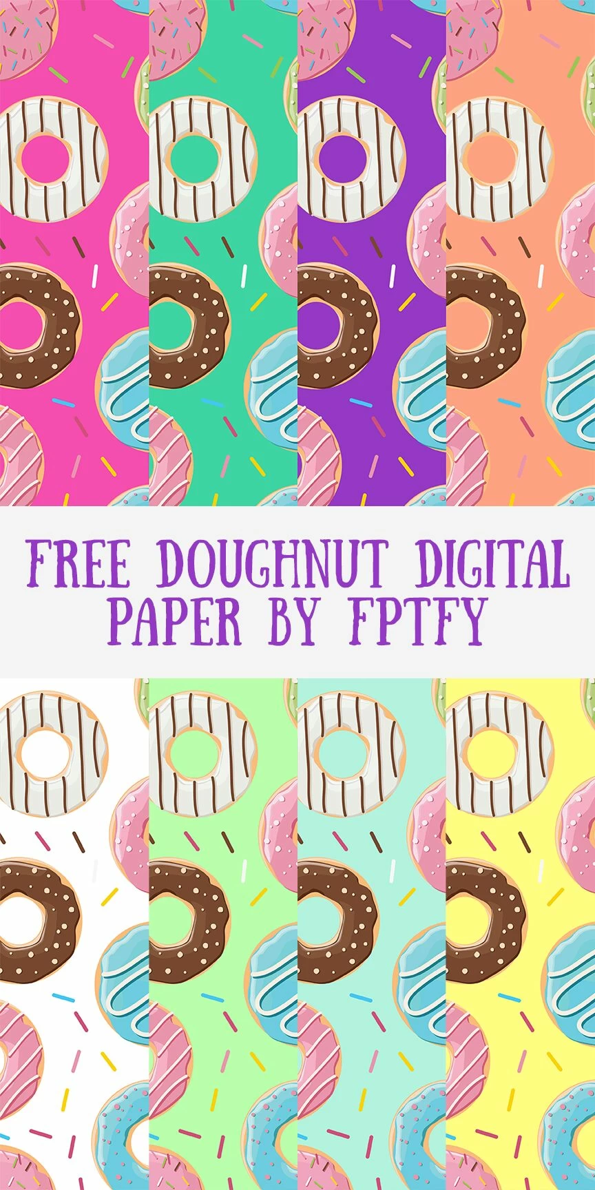 Free Doughnut Digital Paper