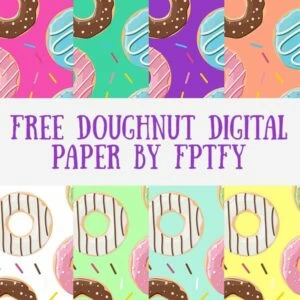 Free Doughnut Digital Paper