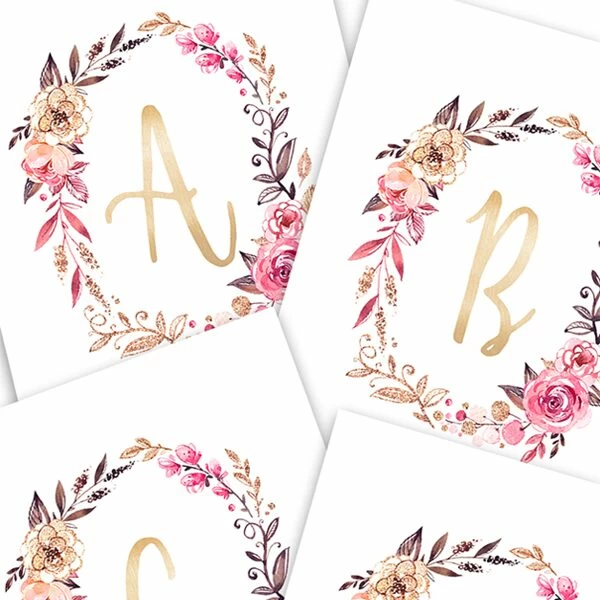 Glitter and Glam Monogram Wall Art