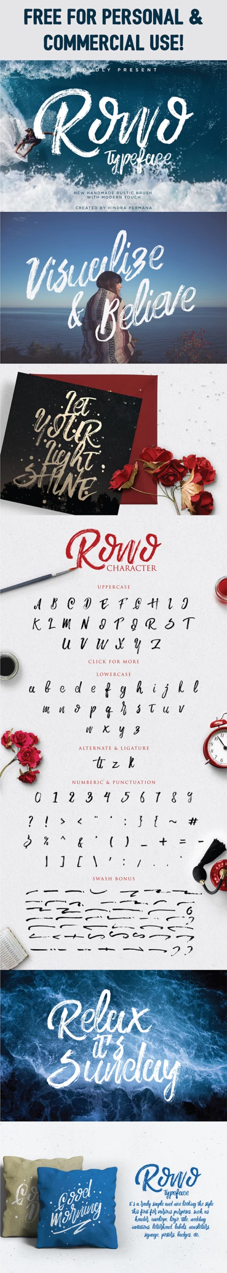 Free Rowo Brush Font