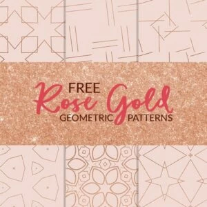 Free Rose Gold Geometric Digital Papers