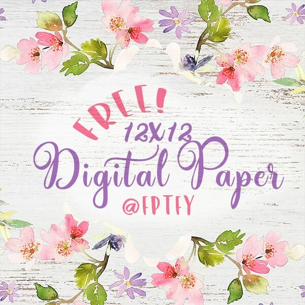 Delightful Distressed Floral Digital Paper