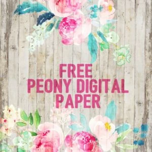 free peony digital scrapbooking paper