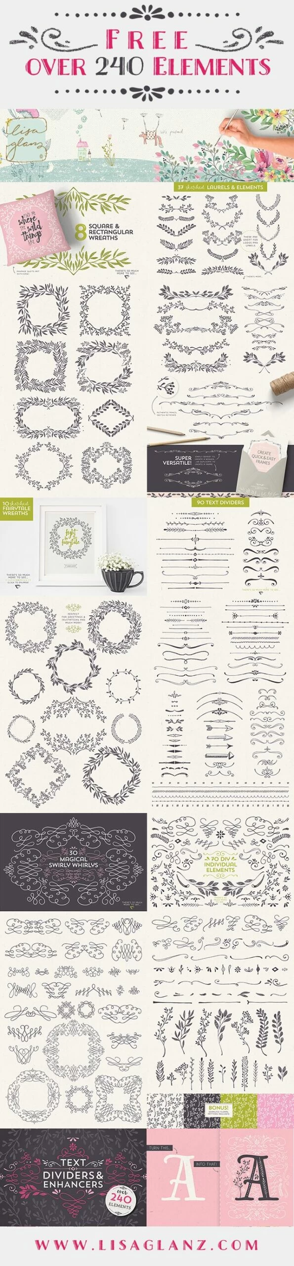 Free - Over 240 Elements by Lisa Glanz Free - Over 240 Elements by Lisa Glanz