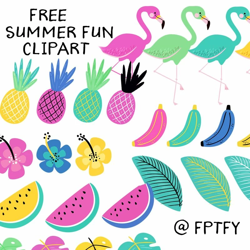 free summer activities clipart