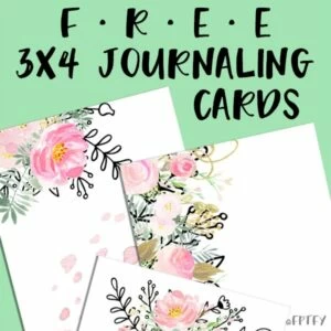 Free 3x4 journaling card printables