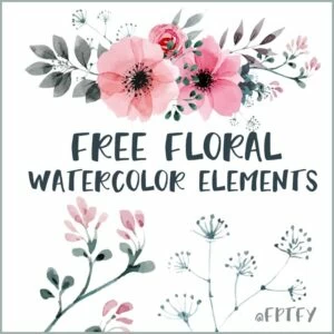 Free Watercolor Floral Elements