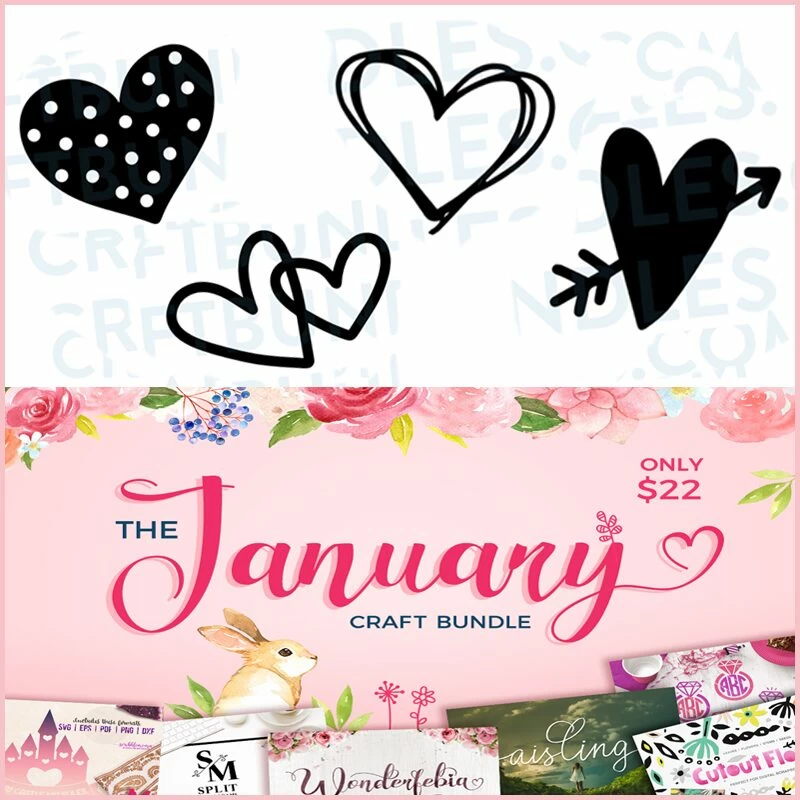 FREE Doodle Hearts- SVG Cut Files