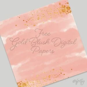 Free Gold Blush Digital Paper Backgrounds