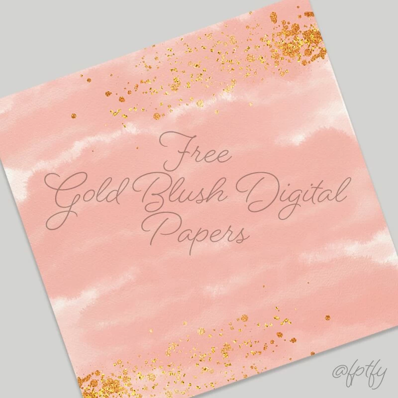 Free Gold Blush Digital Paper Backgrounds