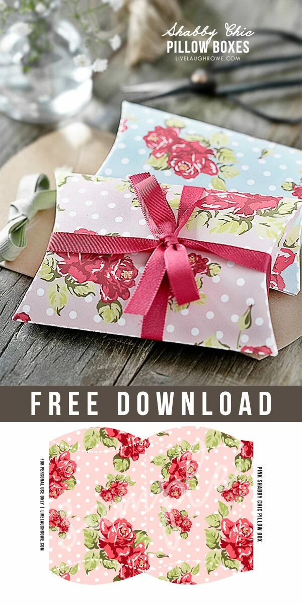 Free Shabby Chic Pillow Boxes by Live Laugh Rowe