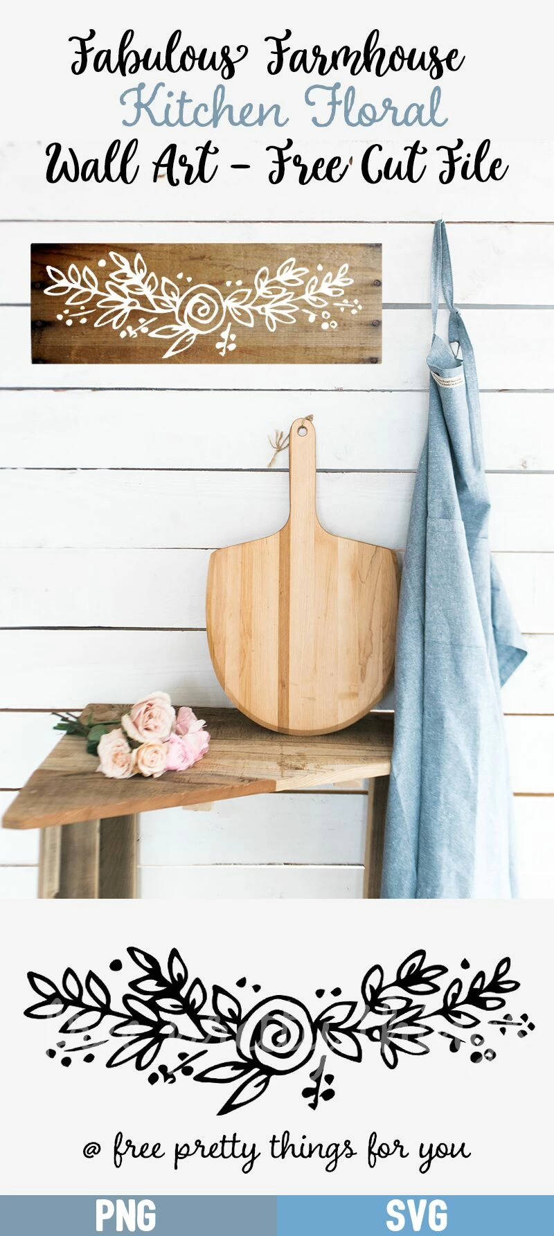 Fabulous Farmhouse Kitchen Floral Wall Art