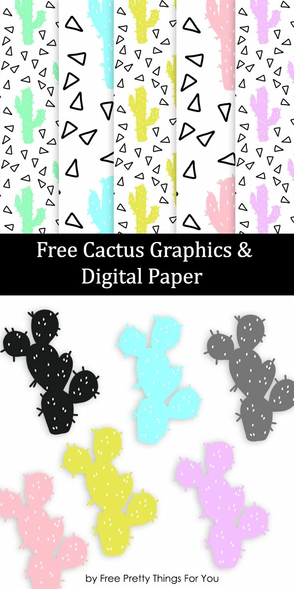 Free Cactus Graphics & Digital Paper