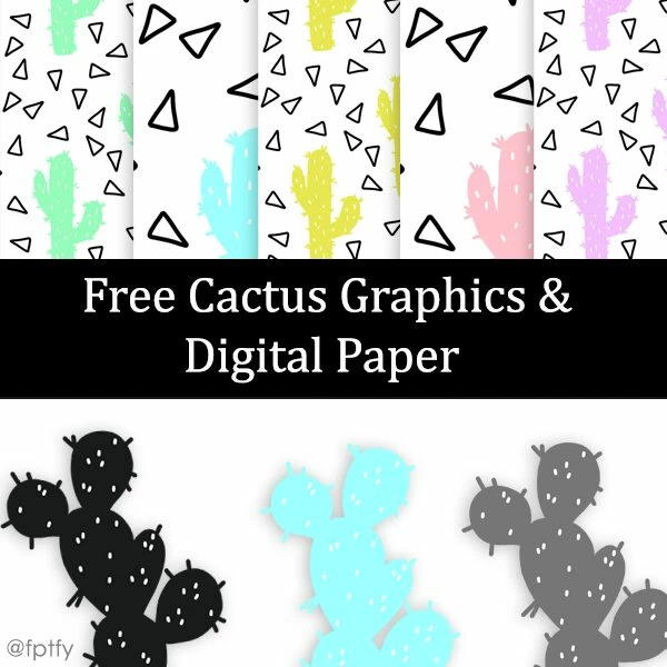 Free Cactus Graphics & Digital Paper