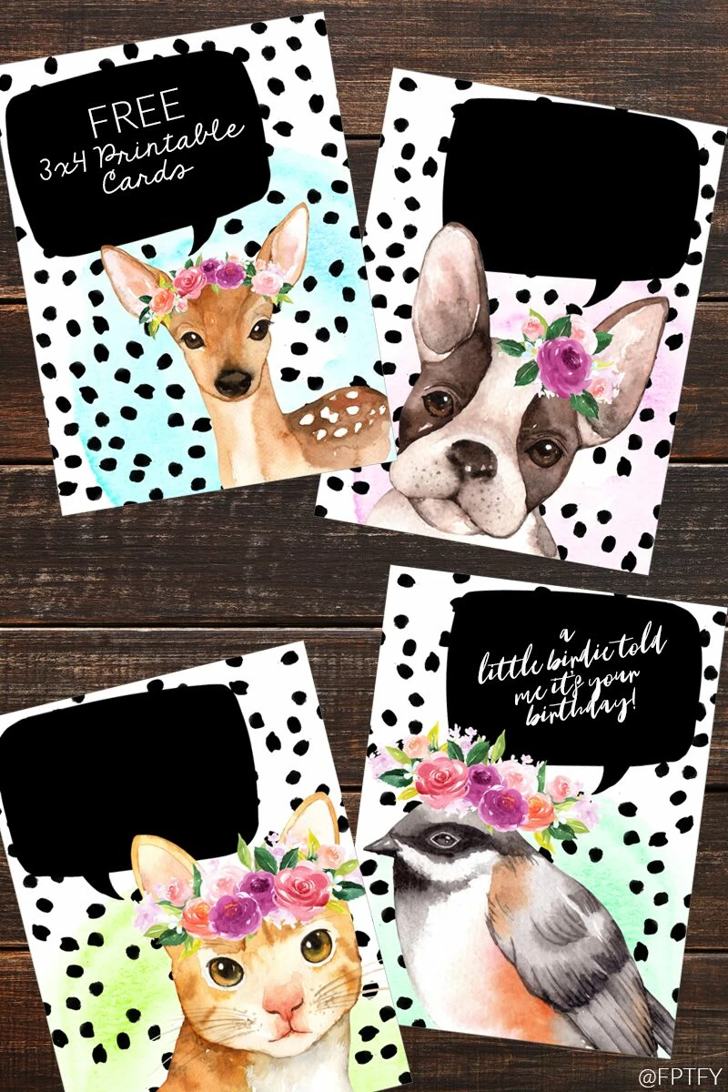 Free Animal Journaling Cards