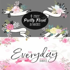 Floral banner graphics