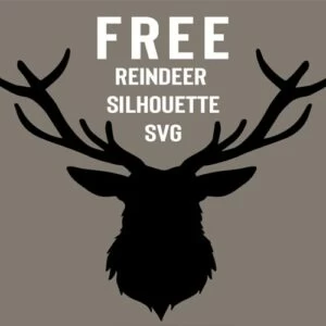 Free Reindeer Silhouette SVG Cut File