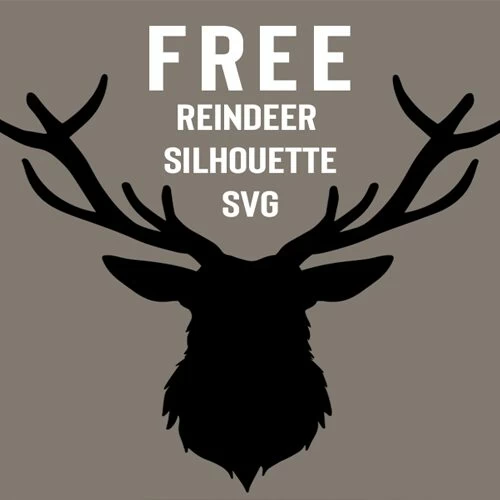 Free Reindeer Silhouette SVG Cut File