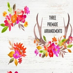 free autumn Antler flowers