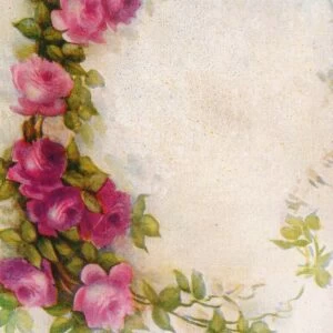 Free Vintage Rose Postcard