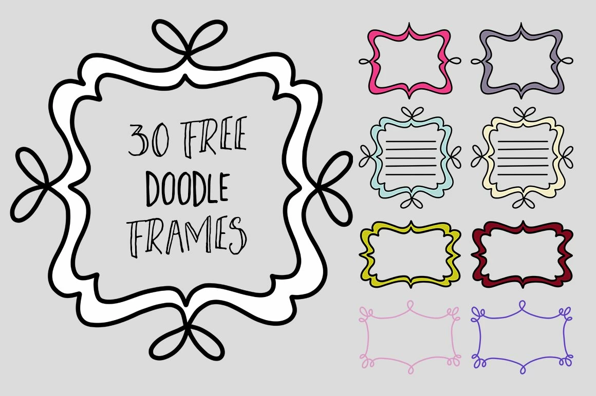 free doodle frame clip art graphics