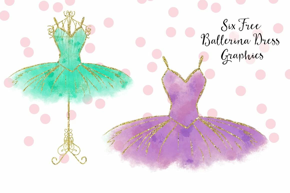 Ballerina tutu dress graphics