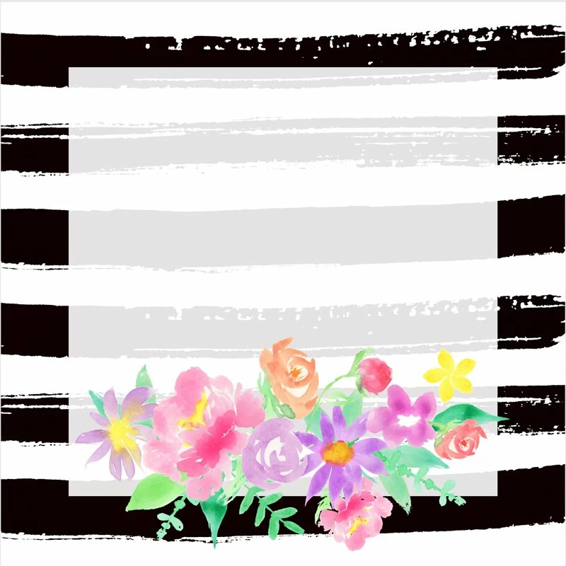 Spring Flowers Digital Paper Backgrounds