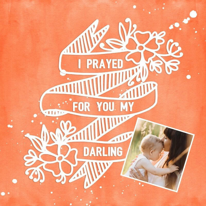 FREE Floral Ribbon Banner Cut File