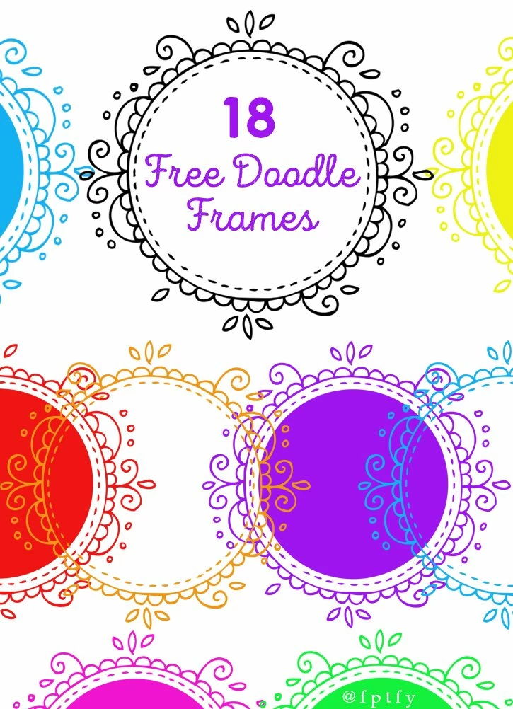 18 free doodle frames graphics